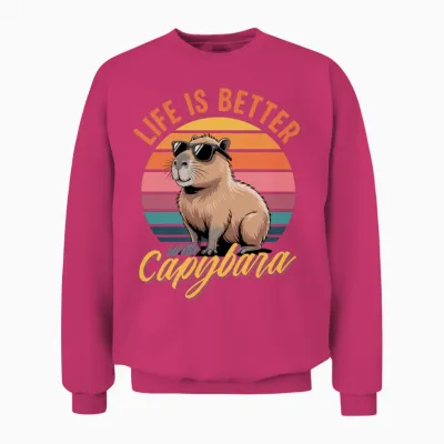 Funny Capybara Unisex Sweatshirt - Heliconia
