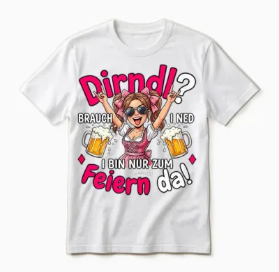 Passend Als Oktoberfest T-Shirt Damen Trachtenshirt Trachten Unisex T-Shirt - White