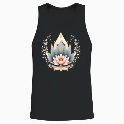 Spiritual Flower Unisex Tank Top - Black