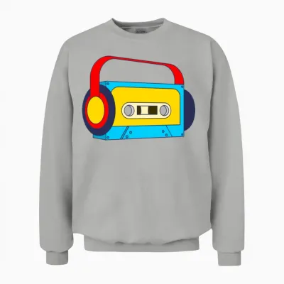Retro Mixtape Unisex Sweatshirt - Ash