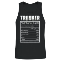Trucker - Nutritional Facts Table of Truckers Unisex Tank Top - Black – 2