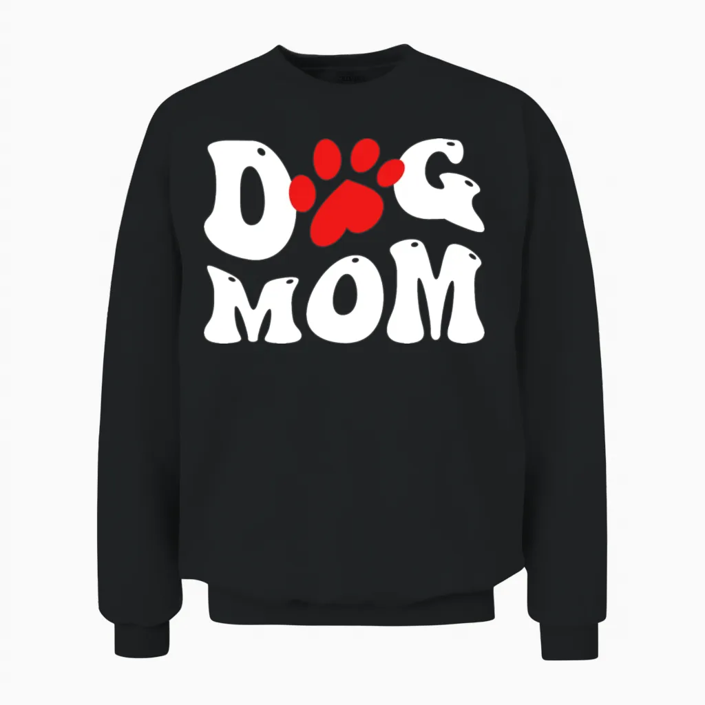 Dog Mom Unisex Sweatshirt in Black