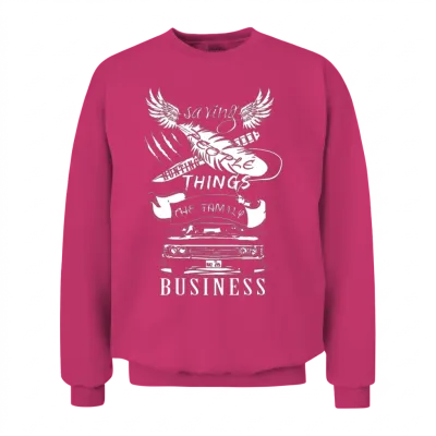 Supernatural - Saving People Hunting Things Unisex Sweatshirt - Heliconia
