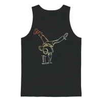 Vintage Break Dancer Sketch Unisex Tank Top - Black – 1