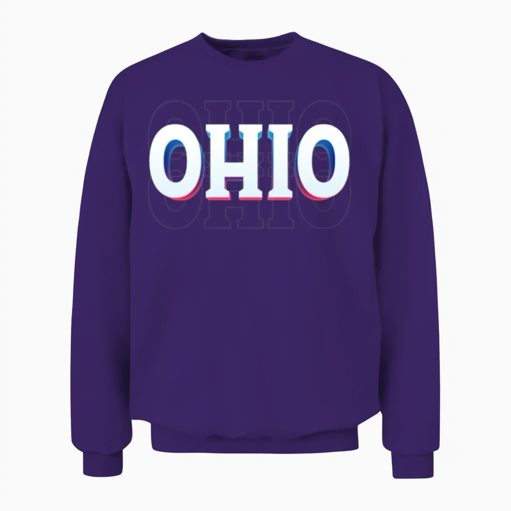 Retro - Ohio City Unisex Sweatshirt in Purple