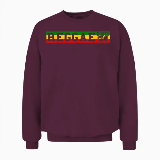 Rasta Reggae Lion of Judah Jamaican Reggae Casque De Musique Unisex Sweatshirt - Maroon