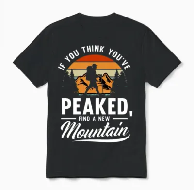 Funny Hiking Hiker Gift Unisex T-Shirt - Black