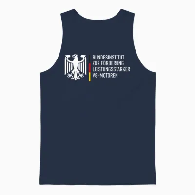 Bundesinstitut Zur Förderung Leistungsstarker V8-Motoren Unisex Tank Top - Navy