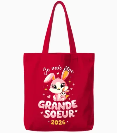 Child Future Big Sister 2026 I Will Be Big Sister 2026 Tote Bags - Red
