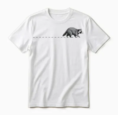 Waschbären Spuren Waschbärspur Fußabdrücke Tatzen Waschbär Unisex T-Shirt - White