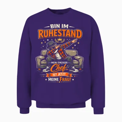 Rente 2026 Ruhestand Pension Pensionär Lustiges Rentner Unisex Sweatshirt - Purple