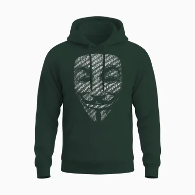 V for Vendetta Mask Guy Fawkes Unisex Hoodie - Forest