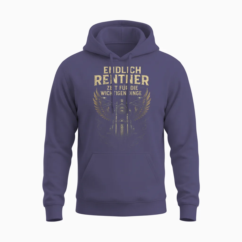 Endlich Rentner – Zeit Für Die Wichtigen Unisex Hoodie in Heather Sport Dark Navy