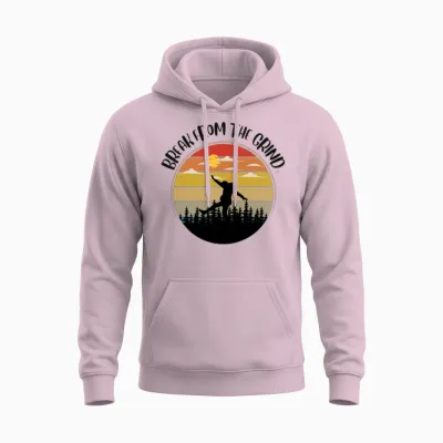 Hiking Unisex Hoodie - Light Pink