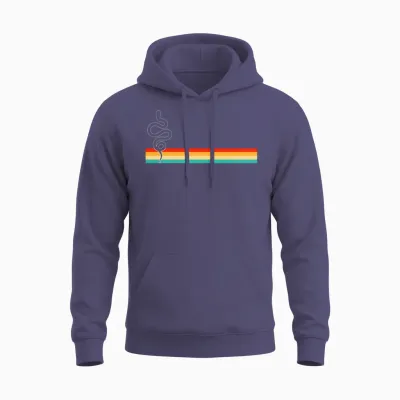 Snake Retro Unisex Hoodie - Heather Sport Dark Navy