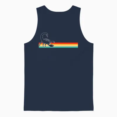 Scorpion Retro Unisex Tank Top - Navy