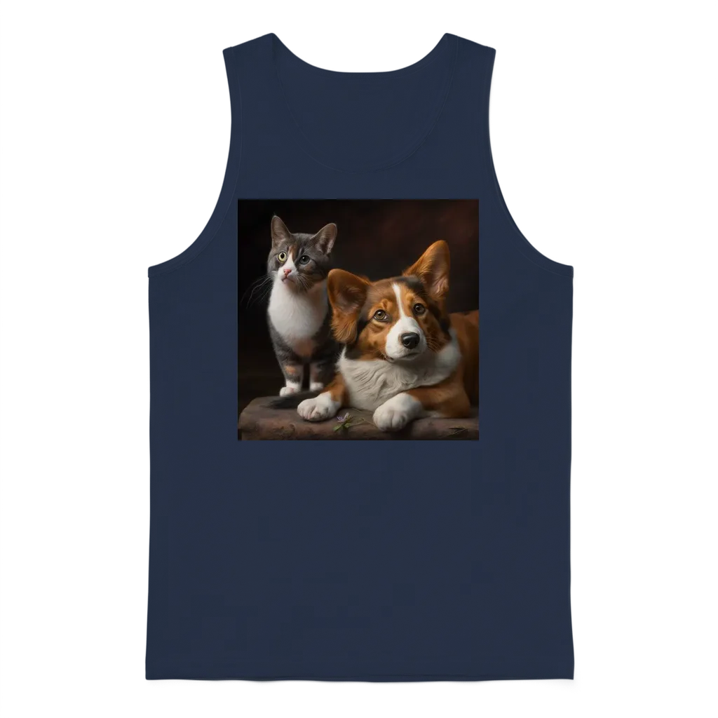 Dog and Cat Lovers Unisex Tank Top - Navy
