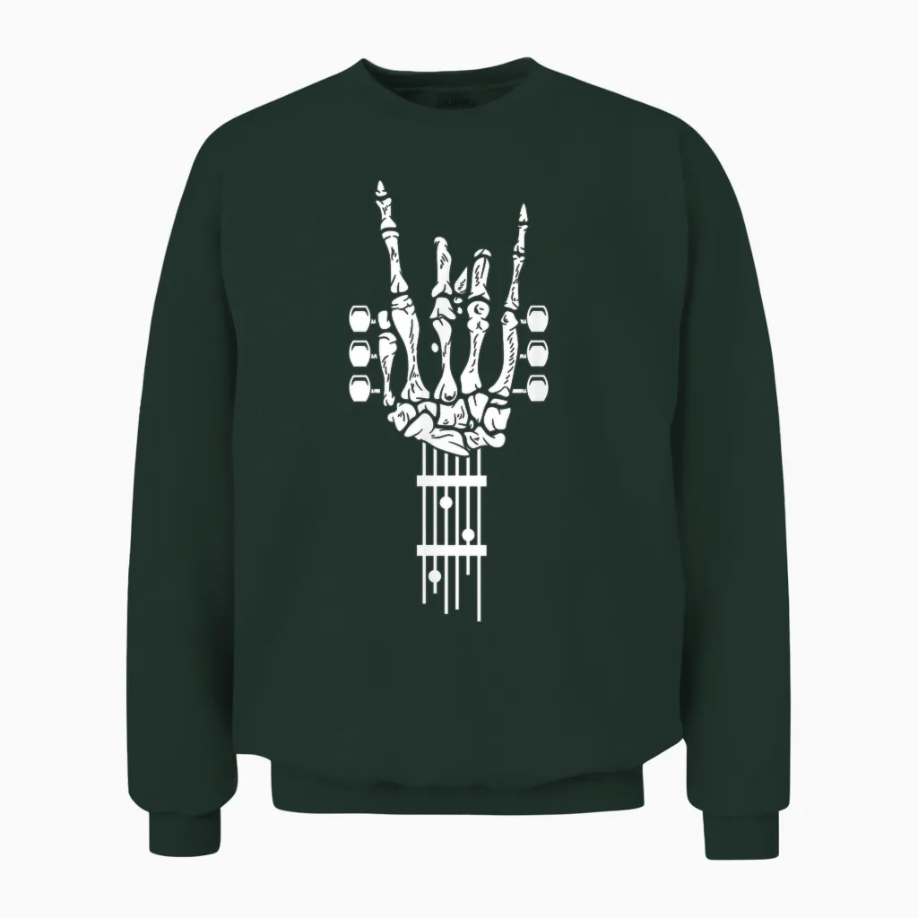 Rock and Roll Punk Rock Band Concert Guitar Accessories Gift Unisex Sweatshirt in Forest