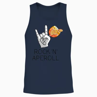 Rock 'n' Aperoll I Aperoller Aperollin Splash Club Jga Fun T-Shirt, White Unisex Tank Top - Navy