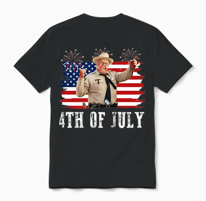 2 Sides Happy 4th of July to All You Sumbitches Patriotic Unisex T-Shirt in Black