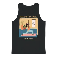 Rebel with a Cause Inner Peace Unisex Tank Top - Black – 1