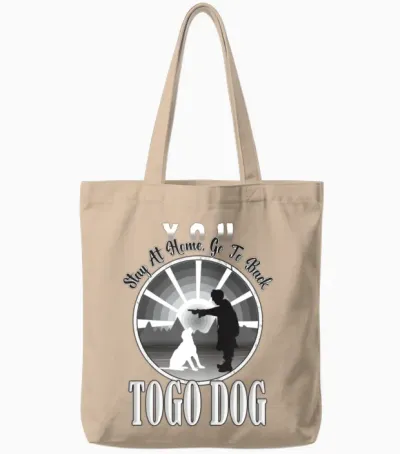 Dog Lover Togo Dog Tote Bags - Natural