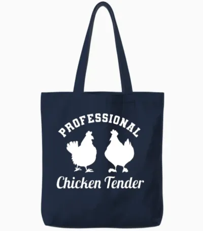 Professional Chicken Tender Funny Food Lover Tote Bags - Navy