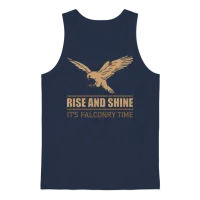 Falconry Falcon Bird Lover Gift Unisex Tank Top - Navy – 1