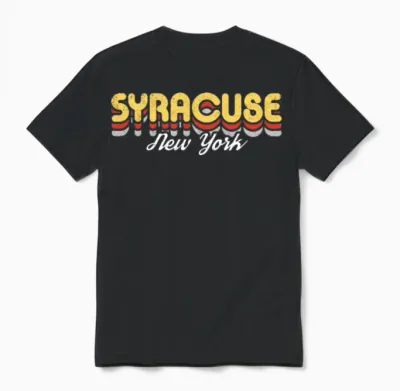 Retro Syracuse Unisex T-Shirt - Black