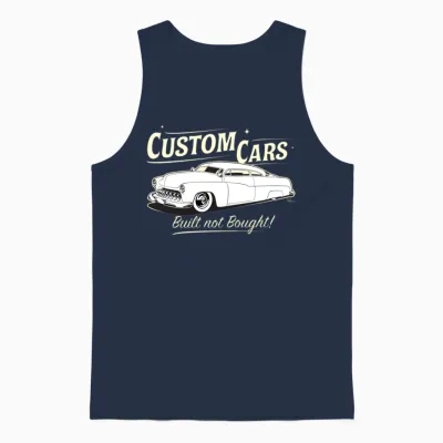 Custom Cars - Built Not Bought - Mercury Unisex Tank Top - Navy