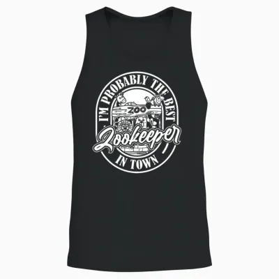 Zookeeper Funny Unisex Tank Top - Black