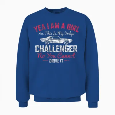 Dodge Challenger Girl Unisex Sweatshirt - Royal