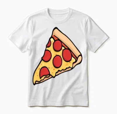 Funny Pizza Unisex T-Shirt - White