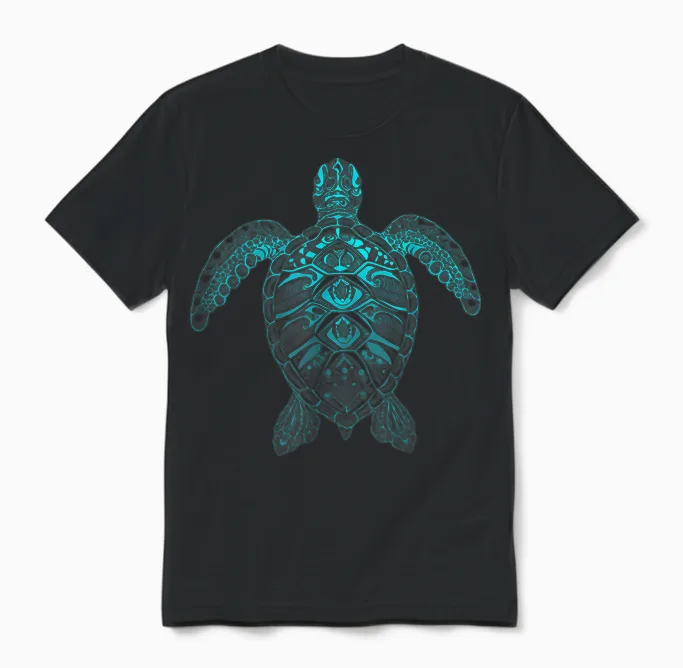 Mandala Schildkröte Unisex T-Shirt in Black