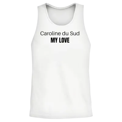 Caroline Du Sud My Love Unisex Tank Top - White