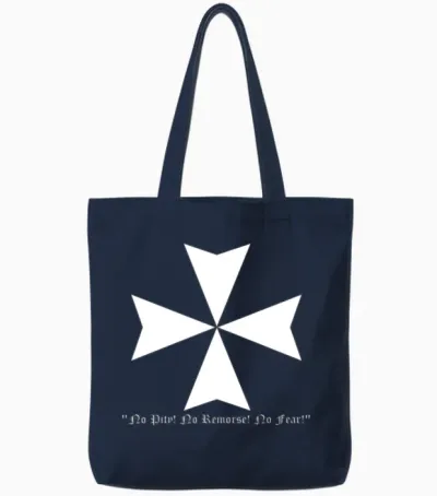 Black Templar Tote Bags - Navy
