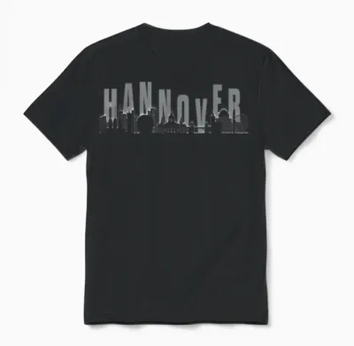 Hannover Skyline Design Unisex T-Shirt - Black