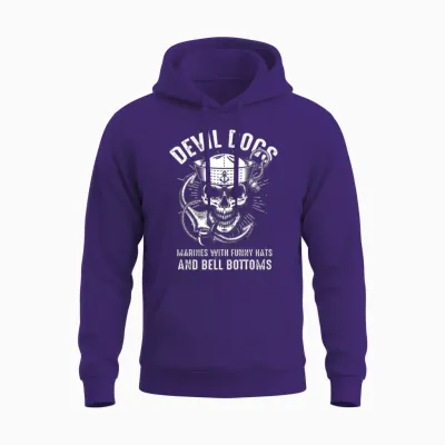 Devil Us Navy Corpsman Doc Badass Army Veteran Unisex Hoodie - Purple