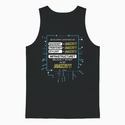 Developer Life Hack - Coding Jokes Funny Developer Unisex Tank Top - Black