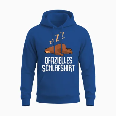 Offizielles Schlafshirt Herren Bär Bären Lustig Geschenk Fun Unisex Hoodie - Royal