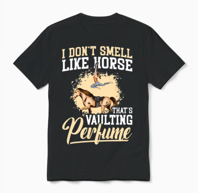 Horse Gymnastics Artistic Equestrian Horse Unisex T-Shirt in Black