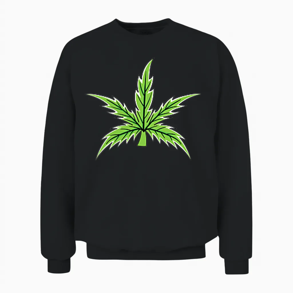 420 Weed Cannabis Tshirt Marihuana Hanfblatt Legaliseed Unisex Sweatshirt in Black