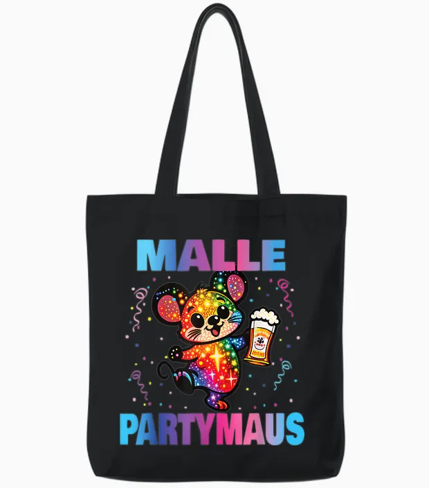 Malle Party Gruppenshirt Mallorca Outfit Damen Herren Party Tote Bags in Black