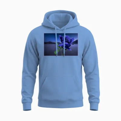 Desert Rose Unisex Hoodie - Carolina Blue