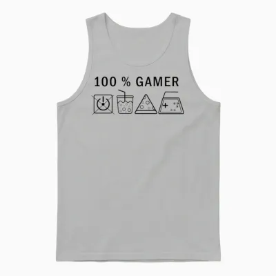 100 % Gamer for Only Gamer Fun Unisex Tank Top - Ash