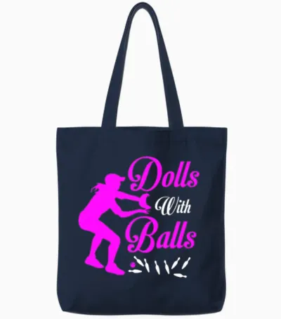 Dolls with Balls Tote Bags - Navy