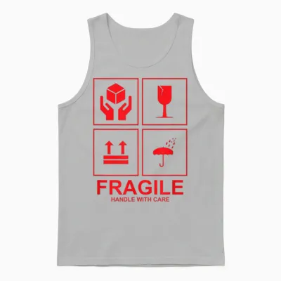 Zerbrechlicher Griff Mit Vorsicht Unisex Tank Top - Ash