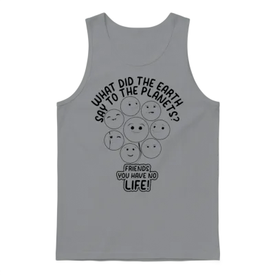 Space Travel Funny Planets - Funny Solar System Unisex Tank Top - Sport Grey
