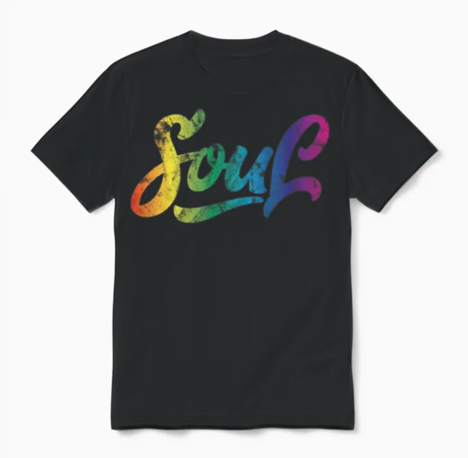 Soul Retro Unisex T-Shirt in Black