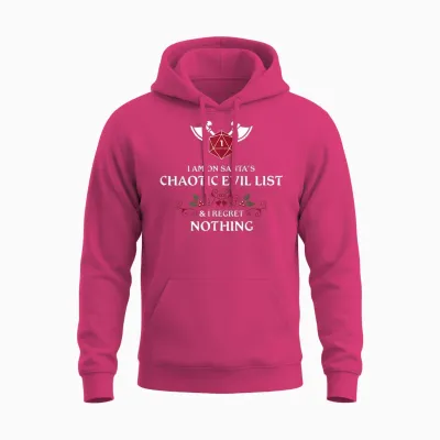Santa's Chaotic Evil List Tabletop Rpg D20 Funny Christmas Unisex Hoodie - Heliconia